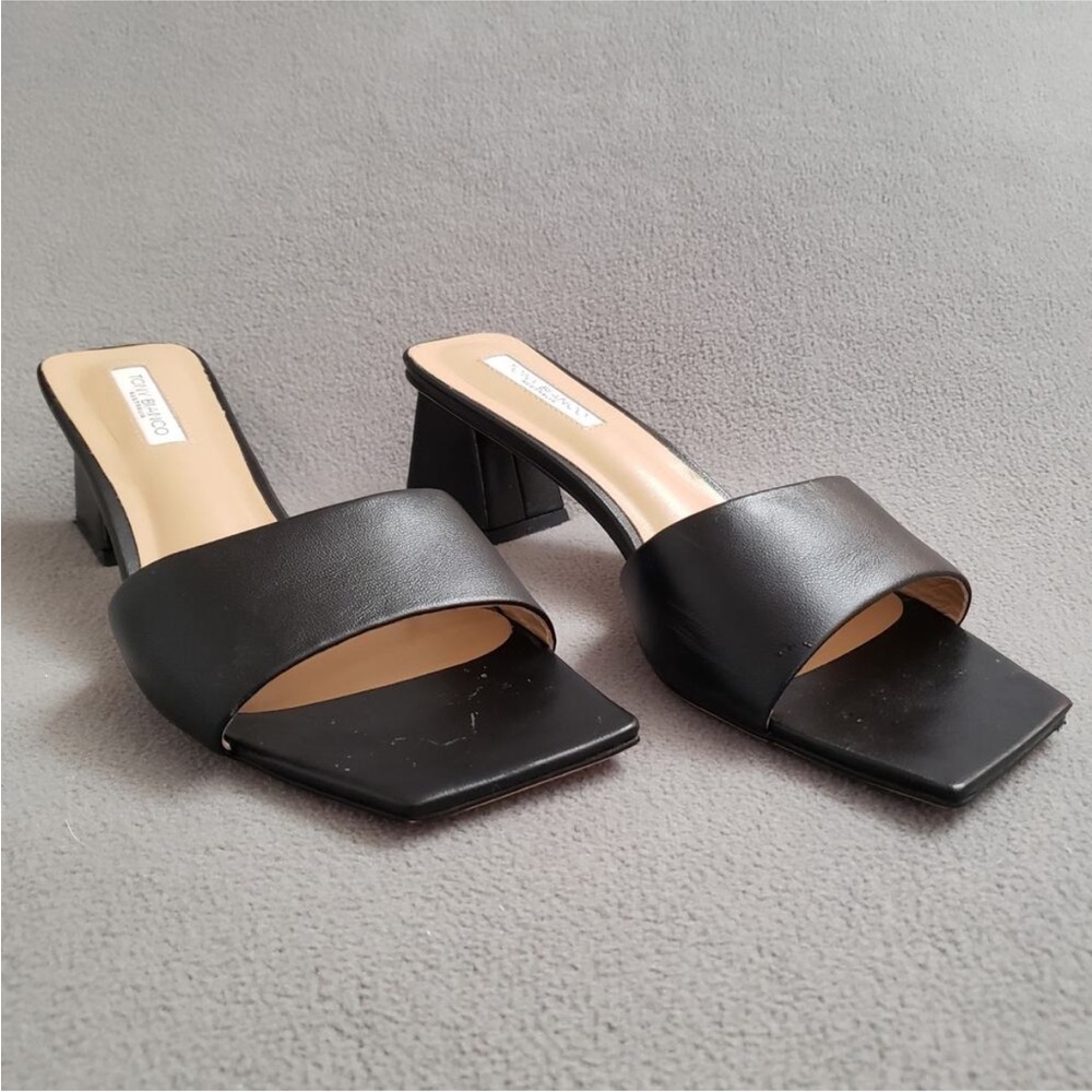Tony Bianco Kamira Mules in Black Size 9 TONR-WZ755 Square Toe